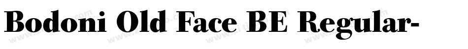 Bodoni Old Face BE Regular字体转换